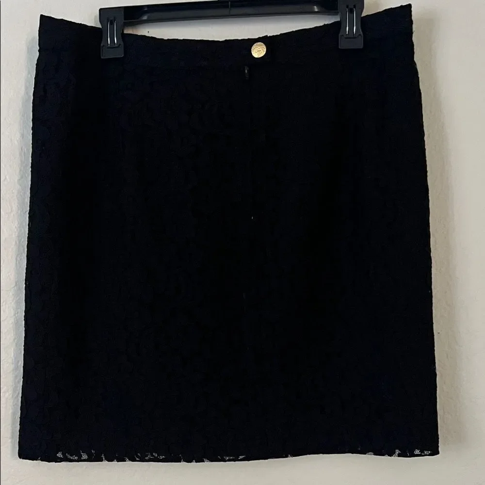 Marina Rinaldi Black Lace Mini Skirt in Size 27